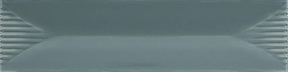 Color Story Pinstripes Tranquility Rectangle, Fluted 2X8 Glossy