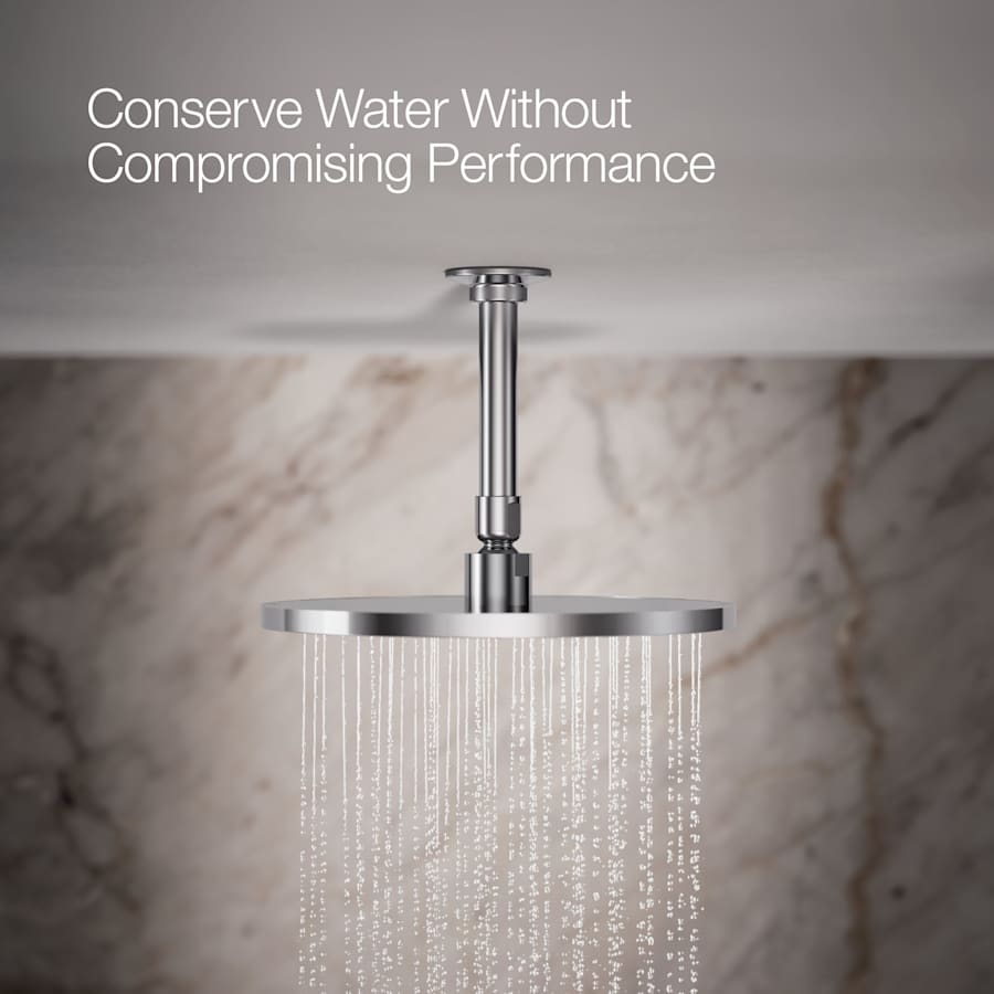 Contemporary Round 10" Single Function 2.5 GPM Rainhead with MasterClean Sprayface and Katalyst Air-Induction Technology