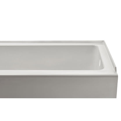 Studio 60" Soaking Bathtub for Three Wall Alcove Installation with Left Drain