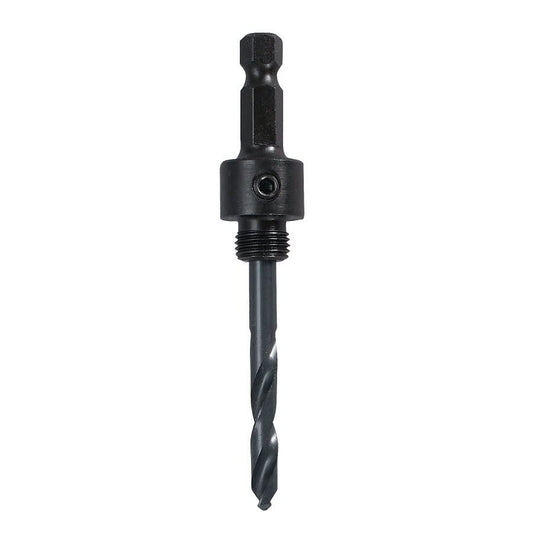 Standard Hole Saw Arbor, 3/8 in, 1/4 in, Pilot Drill, Steel