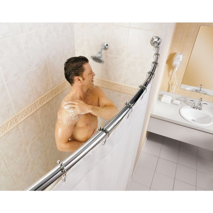 54" - 72" Adjustable-Length Curved Shower Rod (Wholesale Packaging)