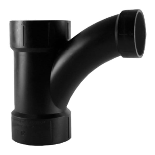 DWV Combination Wye and 45 deg Elbow, 4 x 3 in, Hub, ABS