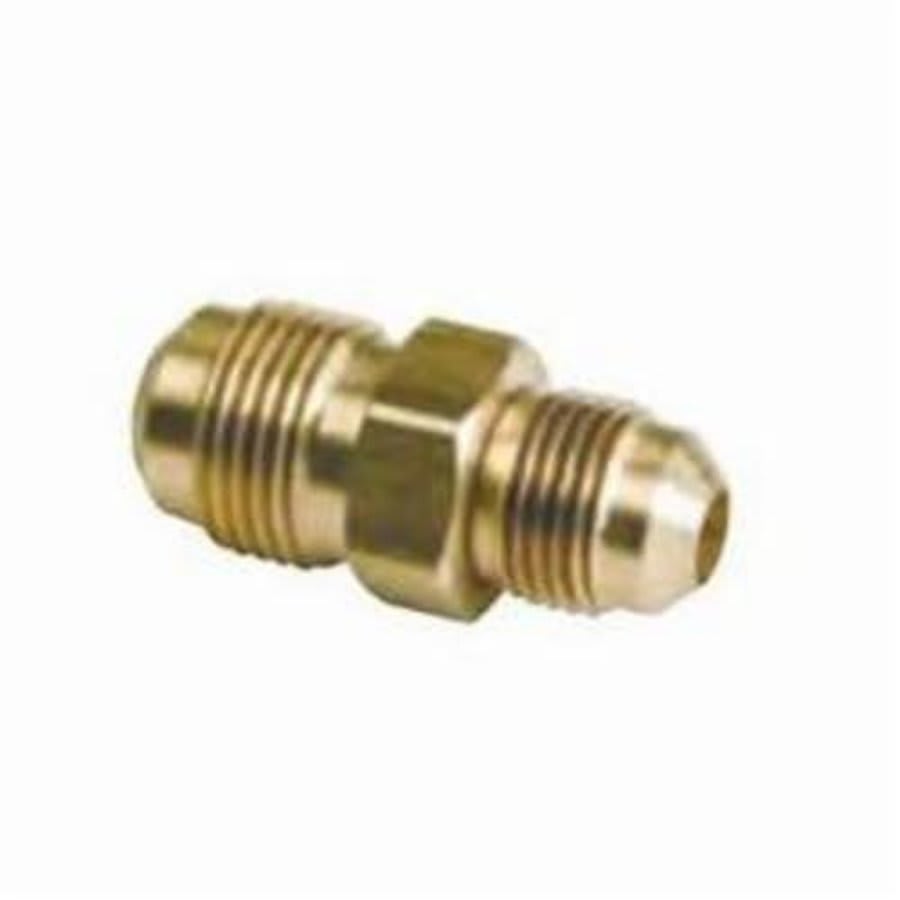 Coupling, 3/8 in, Flare, Brass, Rough Brass, Domestic