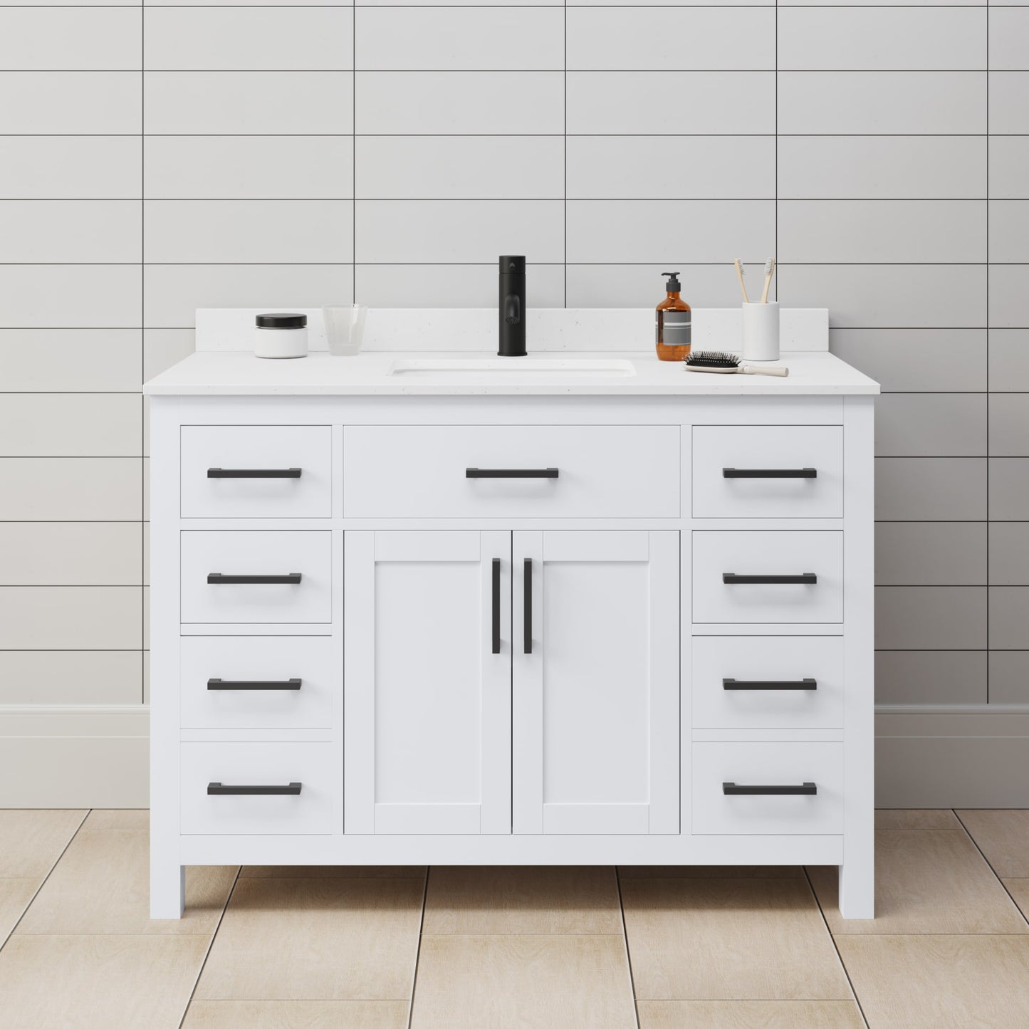 Beckett Single Bathroom Vanity - 48W x 35H x 22D