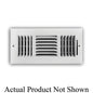 3-Way Down Face Supply Register, 10 x 6 in, 1/2 in Spacing, Multi Shutter Damper, Steel, White