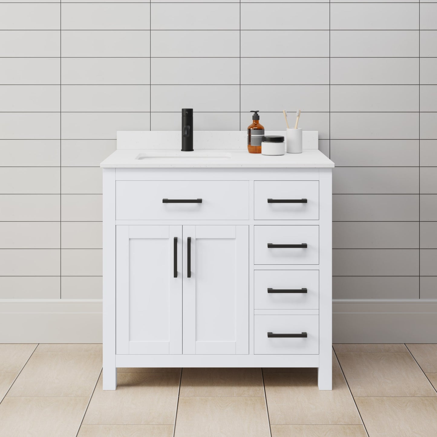 Beckett Single Bathroom Vanity - 36W x 35H x 22D