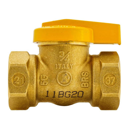 3/4 in. Brass FPT 1-Piece Gas Valve