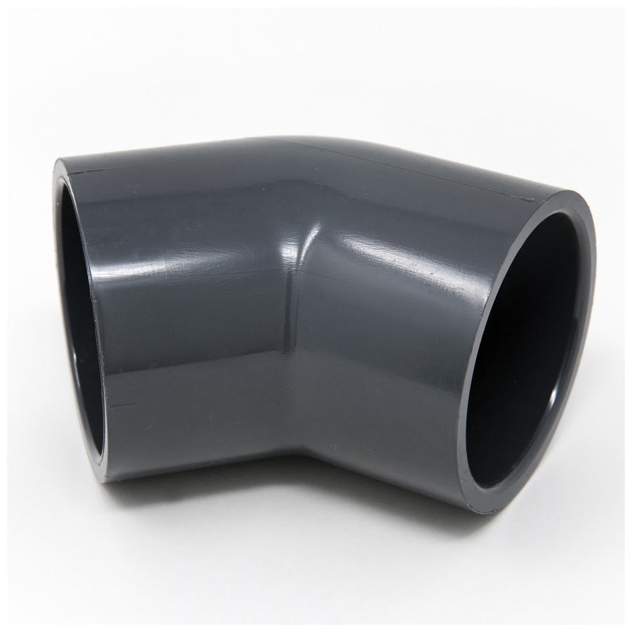 45 deg Elbow, 2 in, Socket, SCH 80/XH, PVC