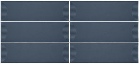 Stencil Indigo Rectangle, Linear 4X12 Matte