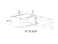 Wall Cabinet - 21"W x 12"H x 12"D Glass Door Only
