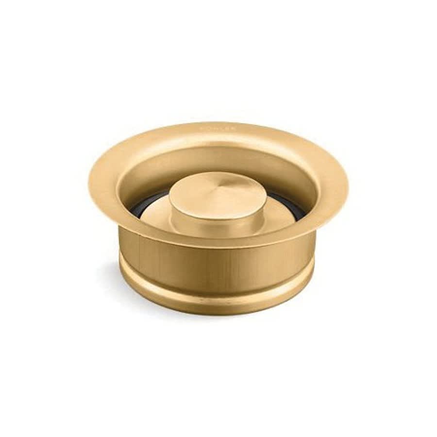 Disposal Flange With Stopper, 4-7/16 in Dia, Metal, Vibrant® Brushed Moderne Vibrant Brushed Moderne Brass