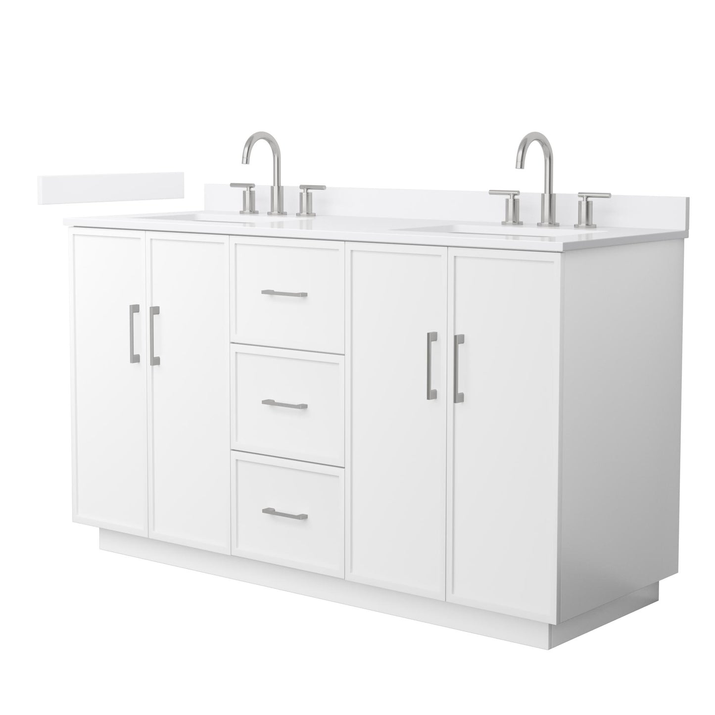 Elan Double Bathroom Vanity with Toe Kick - 60W x 35H x 22D
