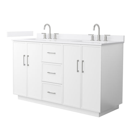 Elan Double Bathroom Vanity with Toe Kick - 60W x 35H x 22D