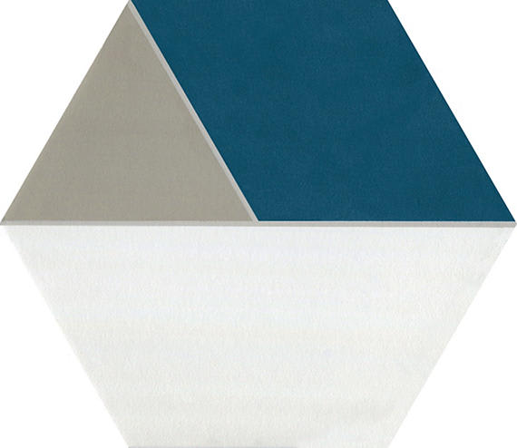 Bee Hive Medley Multiplex Blue/Taupe Matte 8 1/2X10 Matte