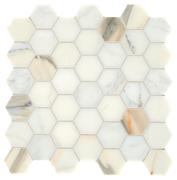 Marble Calacatta Gold Hexagon 2X2 Honed