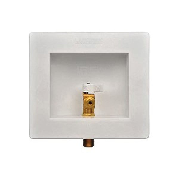 Ice Maker Outlet Box With Quarter Turn Valve, Plastic