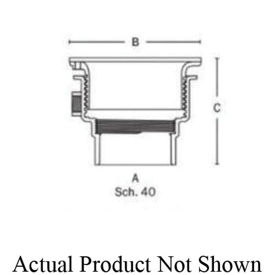 842 Trap Primer Floor Drain, 2 in Outlet, Socket, 5-1/2 in Round Nickel Bronze Top