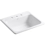 Mayfield 25" Single Basin Top-Mount Enameled Cast-Iron Kitchen Sink