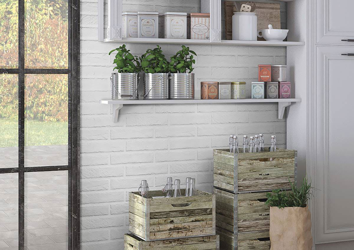 Brickstone White Porcelain Tile