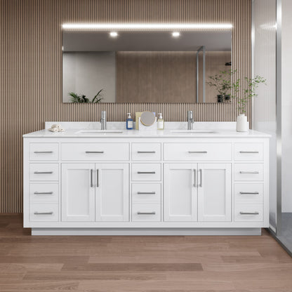 Beckett Double Bathroom Vanity with Toe Kick - 84W x 35H x 22D