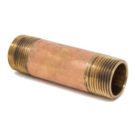 Nipple, 1 in, 6 in L, MNPT, Brass