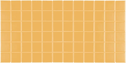 Color Wheel Mosaic Mustard Herringbone 1X3 Glossy