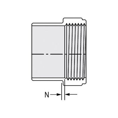 Cleanout Adapter, 8 in, Spigot x FNPT, DWV, PVC