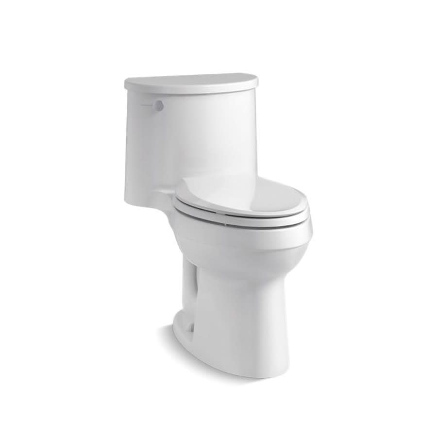 Adair® One Piece Toilet, Floor Mount, 12 in Rough, ADA, Elongated Bowl, Left Hand Lever, 1.28 gpf, White