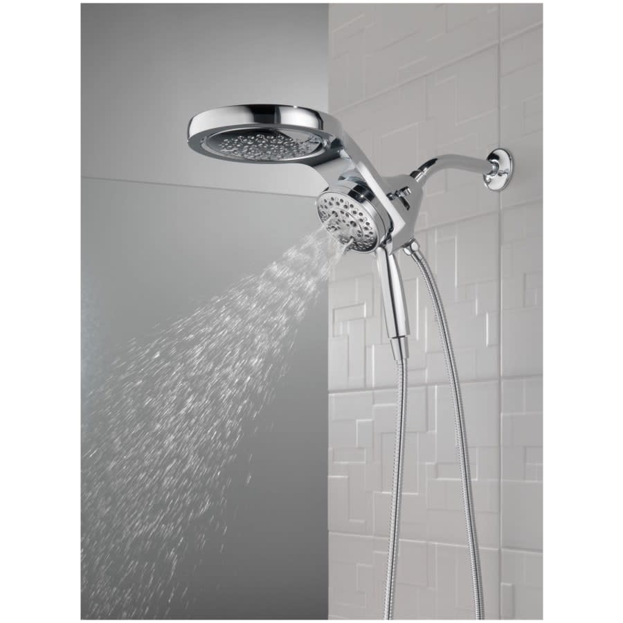 Universal Showering Round 2.5 GPM Multi Function 2-in1 In2ition Shower Head and Hand Shower with Touch Clean, H2Okinetic and MagnaTite Technology