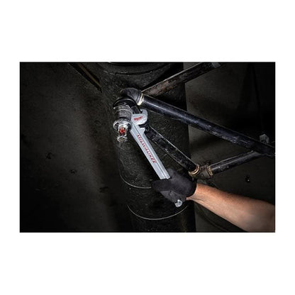 Straight Pipe Wrench With POWERLENGTH™ Handle, 10 in OAL, Serrated Jaw, Aluminum Handle, Silver