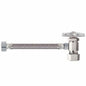 Braided Toilet Supply Kit, Brass, Polished Chrome