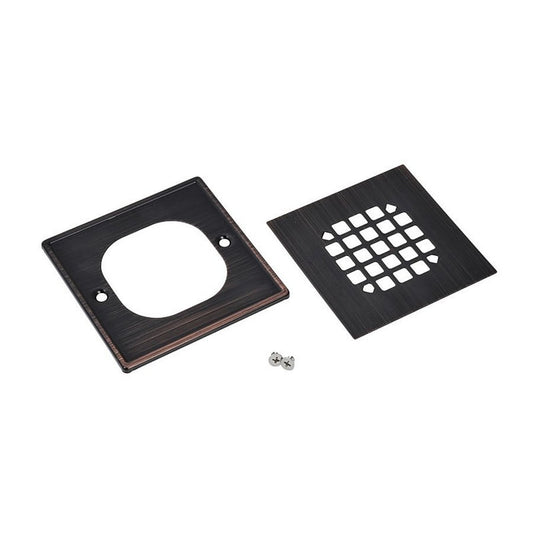 130 Series Square Snap-In Shower Strainer in Oil Rubbed Bronze