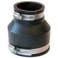 Transition Coupling, 3 x 2 in, Cast Iron/Plastic x Cast Iron/Plastic, Flexible PVC