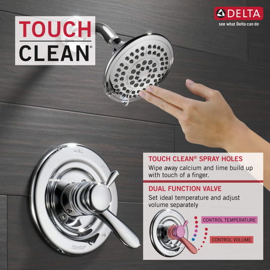 Lahara Monitor 17 Series Dual Function Pressure Balanced Shower Only with Integrated Volume Control - Less Rough-In Valve