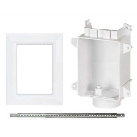 OxBox™ Rough-In Drain Box With Fire Pad and Frame, For Use With Plumbing Supply System, ABS
