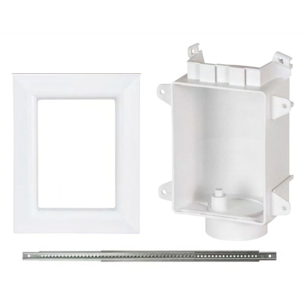 OxBox™ Rough-In Drain Box With Fire Pad and Frame, For Use With Plumbing Supply System, ABS