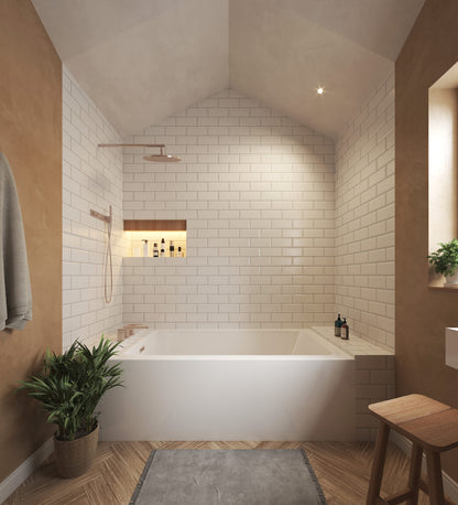 Grayley Alcove Bathtub - 66W x 22H x 36D