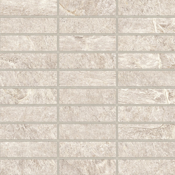 Farmhouse Living 1"x4" Matte Porcelain Straight Set Mosaic in Alabaster