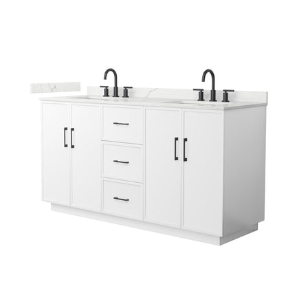 Elan Double Bathroom Vanity with Toe Kick - 66W x 35H x 22D