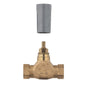 Concealed Stop Valve, 1/2 in, NPT, Brass Body, Rough Brass