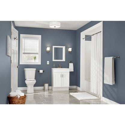 Glacier Bay 2-piece 1.1 GPF/1.6 GPF Dual Flush Round Toilet in White