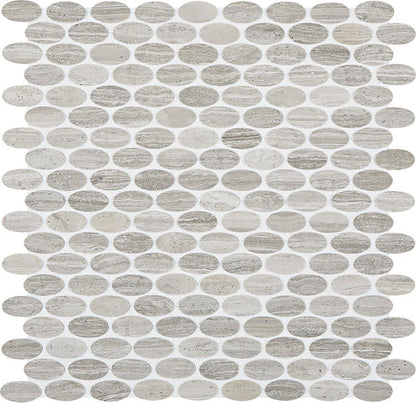 Limestone Chenille White Hexagon 2X2 Honed