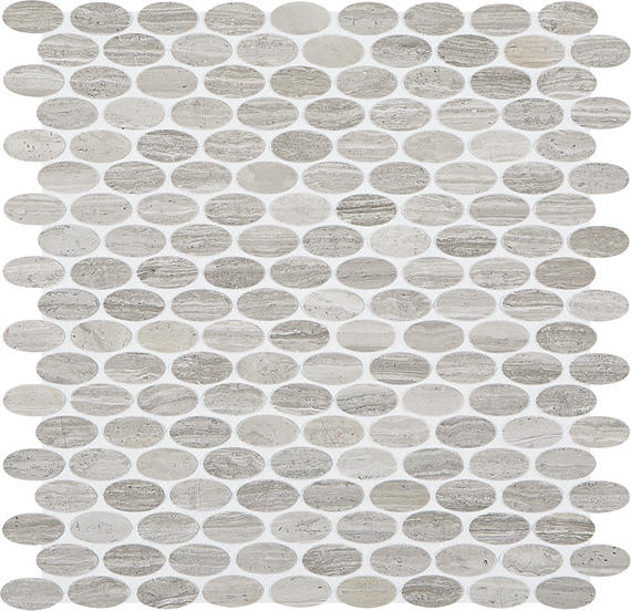 Limestone Chenille White Rectangle 3X8 Polished