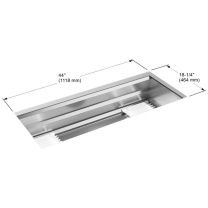 Prolific 44" Undermount Single Bowl Stainless Steel Kitchen Sink with Accessories Included