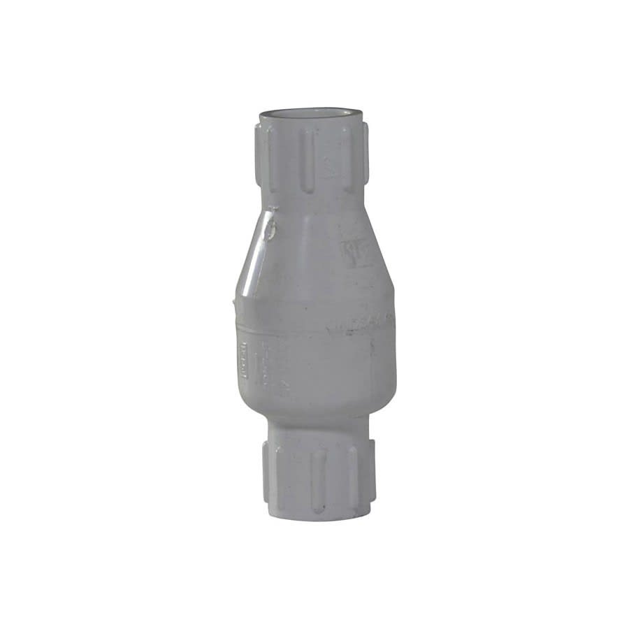 Spring Check Valve, 1/2 in, Socket, PVC