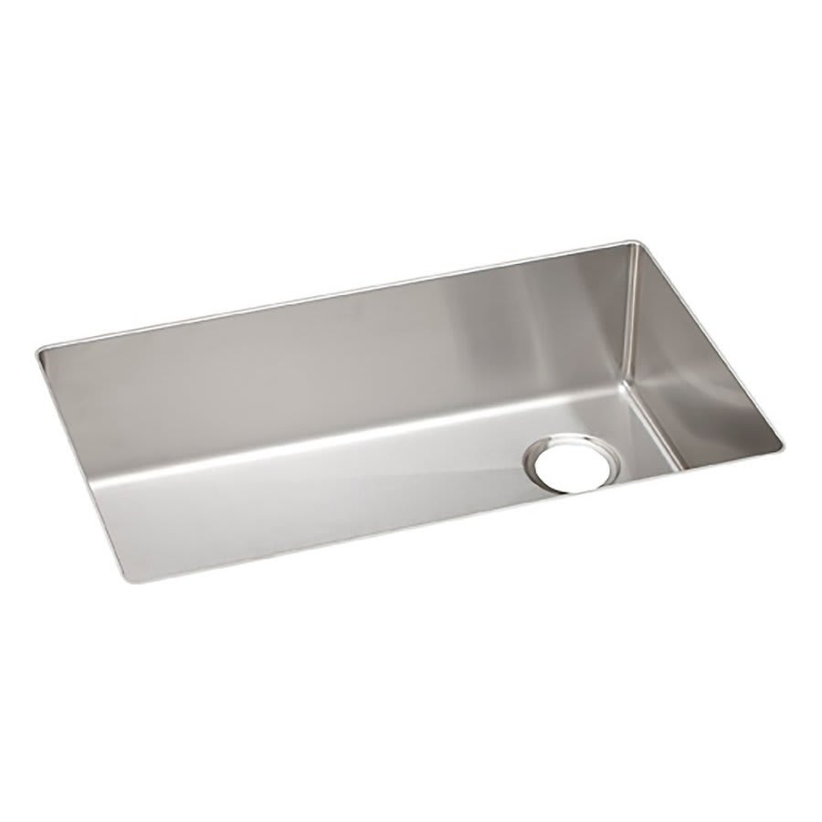 Crosstown® Single Bowl Kitchen Sink, Under Mount, 31-1/2 x 18-1/2 in, 9 in Bowl Depth, 18 ga Polished Satin Steel, Stainless