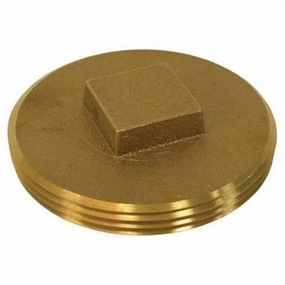 Raised Head Plug, 2-1/2 in, MNPT, Brass, Rough Brass
