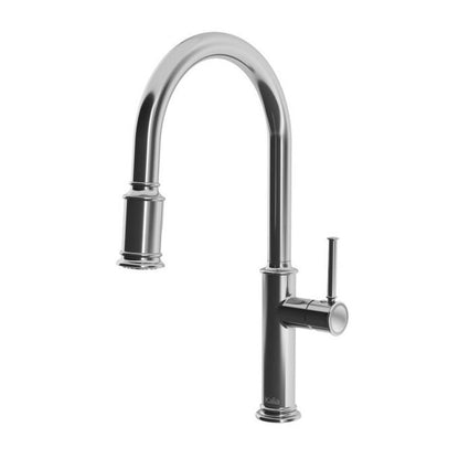 Kitchen Faucet, Deck Mount, ADA, 1 Lever Handle, 1-Hole, Stainless Steel