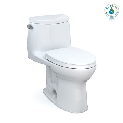 UltraMax® II One Piece Toilet, Floor Mount, 12 in Rough, ADA, Elongated Bowl, Left Hand Lever, 1.28 gpf, White