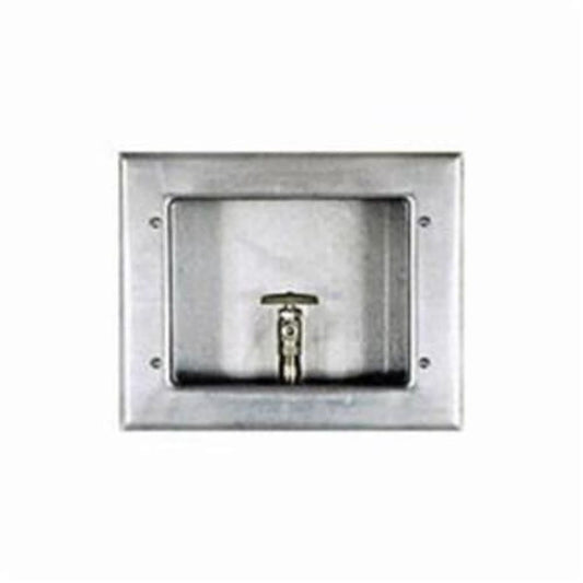 Ice Maker Outlet Box With Domestic valve, 1/2 in, C, Steel, Galvanized